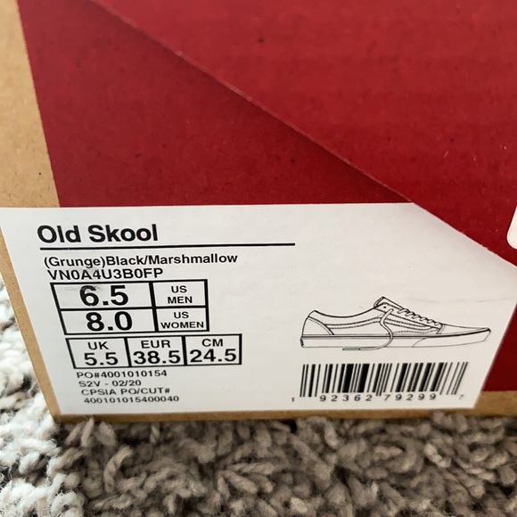 Vans Old Skool Grunge Black/Marshmallow - Picture 9 of 10